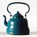 Beautiful Vintage FRENCH Petrol Bluel enamel Kettle