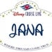 Disney Cruise personalized cabin door magnets - Set of 4