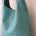 turquoise with petrol blue handle  grocery bag handbag, purse, shoulderbag, hobbo ,shopping bag, basket shopper
