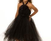 Flower Girl Tutu Dress - Black- Midnight Magic -12 Month to 2 Toddler Girl Il_170x135