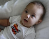 Dad or Mom Tattoo baby onesie/bodysuit embroidered