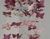 Purple Butterfly Chandelier Mobile