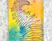 Dancing Ferns 6- Original ACEO Expressive Watercolor painting