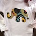 Elephant Applique onesie- Alexander Henry