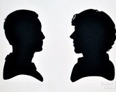 The Reichenbach Fall -- Sherlock Holmes and Jim Moriarty BBC Sherlock Silhouettes