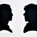 The Reichenbach Fall -- Sherlock Holmes and Jim Moriarty BBC Sherlock Silhouettes