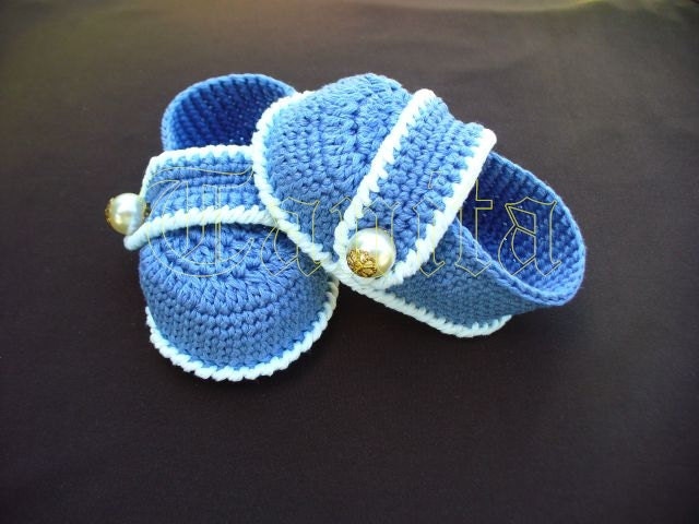 Baby Boy Booties Crochet Pattern