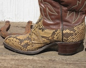 Vintage Womens Snakeskin Dan Post Cowboy Boots Size 6 -- Free Priority shipping included -- Fashion Women Shoes