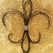 Wire Fleur De Lis wall decoration
