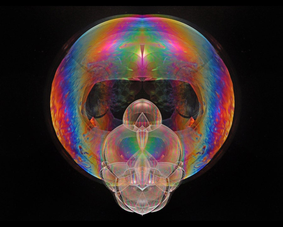 Cosmic Bubble VIII Abstract Matted Fine Art Photographic Print - 8x10