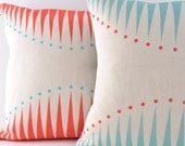 Coral Circus Triangles Cushion - pillow