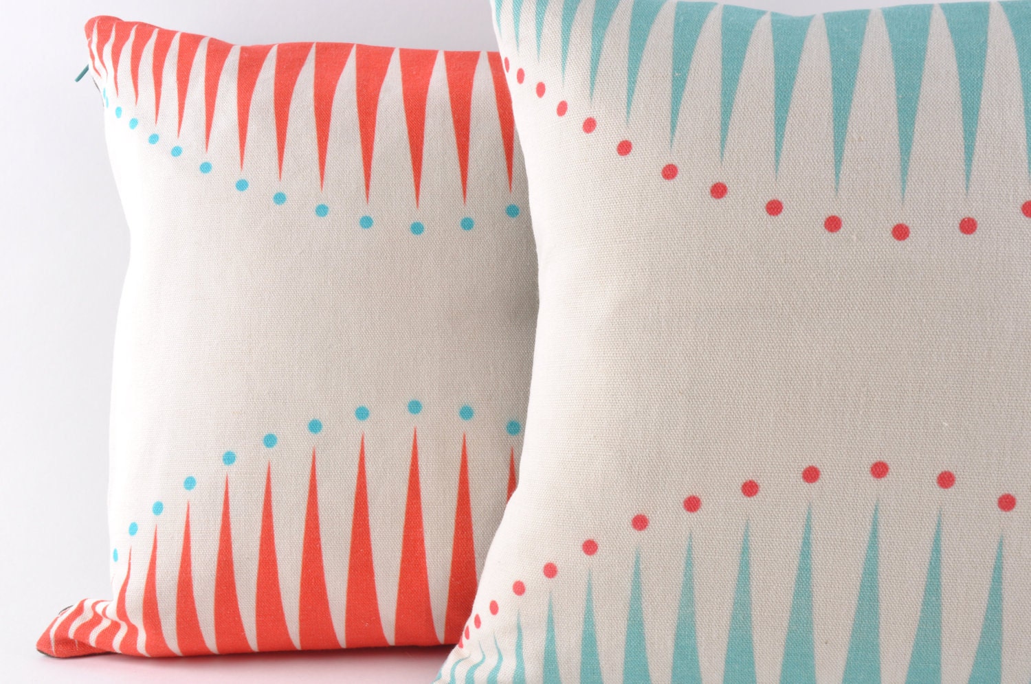 Coral Circus Triangles Cushion - pillow