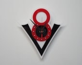 V8 BLACK and RED Wall Clock