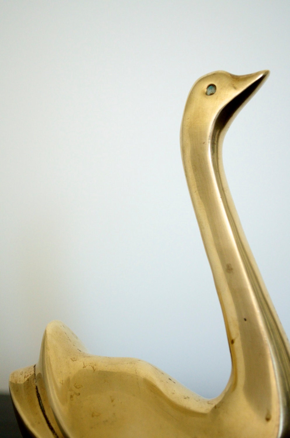 Vintage brass figurine swan