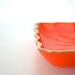 Serving platter California Potter tray bright orange with gold