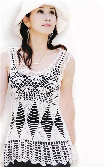 Elegant crochet top/tunic pattern pdf and made to order