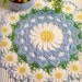Daisy corona crochet doily pattern pdf and made to order