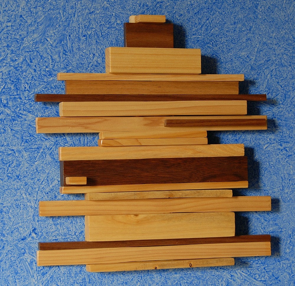 Wall Hanging Wood Art Woodworking Upcycled Wall Art Cedar Ash Walnut Reclaimed Art