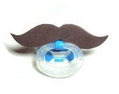 Brown Mustache soccer pacifier 0 to 6 months