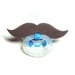 Brown Mustache soccer pacifier 0 to 6 months