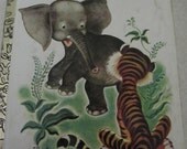 Book Vintage Little Golden Book "A Day in the Jungle" 1981 Edition Child Children Reading Books
