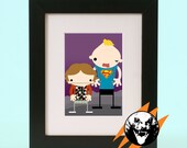 Goonies Sloth and Chunk - Original Illustration - Giclee Print
