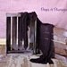 NEWBORN Photography Prop Crates. Lilac on Dark Brown Stain