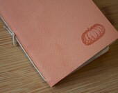 Orange Moleskine with Pumpkin Motif, White Drawing Paper and Twine Spine