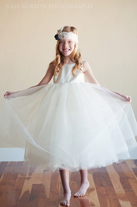 Tutu dress for flower girl - wedding tutu - flower girl dresses