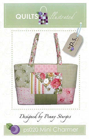 Mini Charmer Tote Pattern, Charm Square Friendly