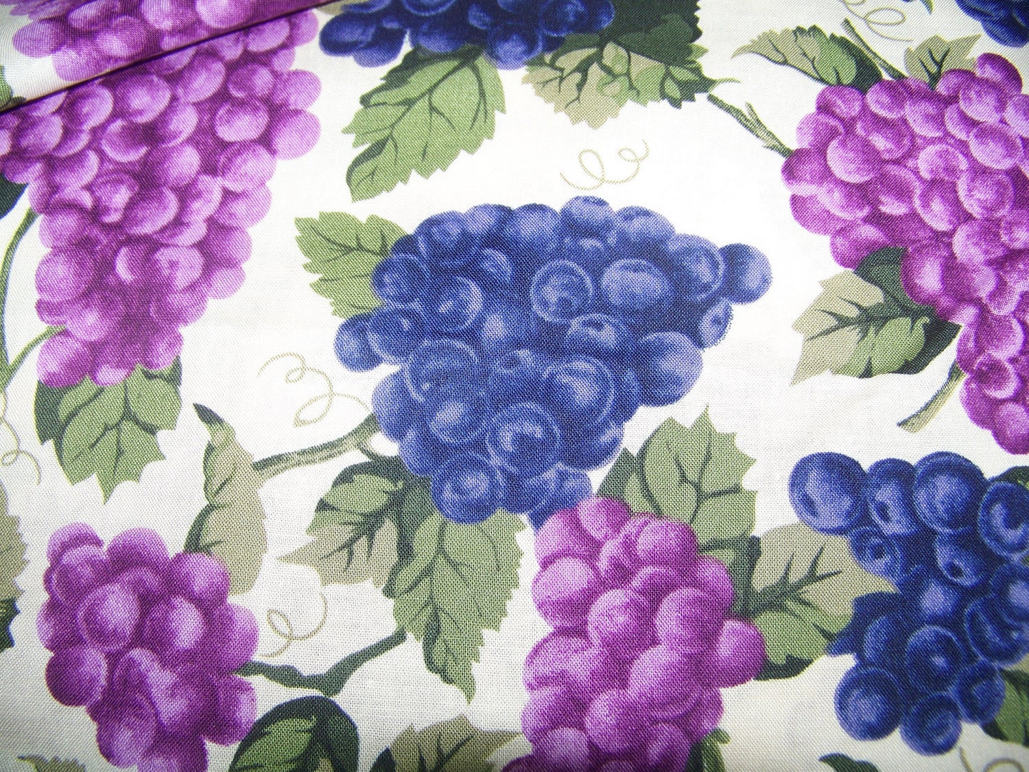 Fabric, Grapes on the Vine, By The Yard