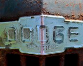Dodge Truck Photography Print - vintage Dodge Brothers hood ornament wall art decor  "DB" / custom sizes and canvas wraps available