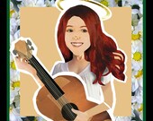 St Cecilia Patron Saint of Music dress up magnetic doll