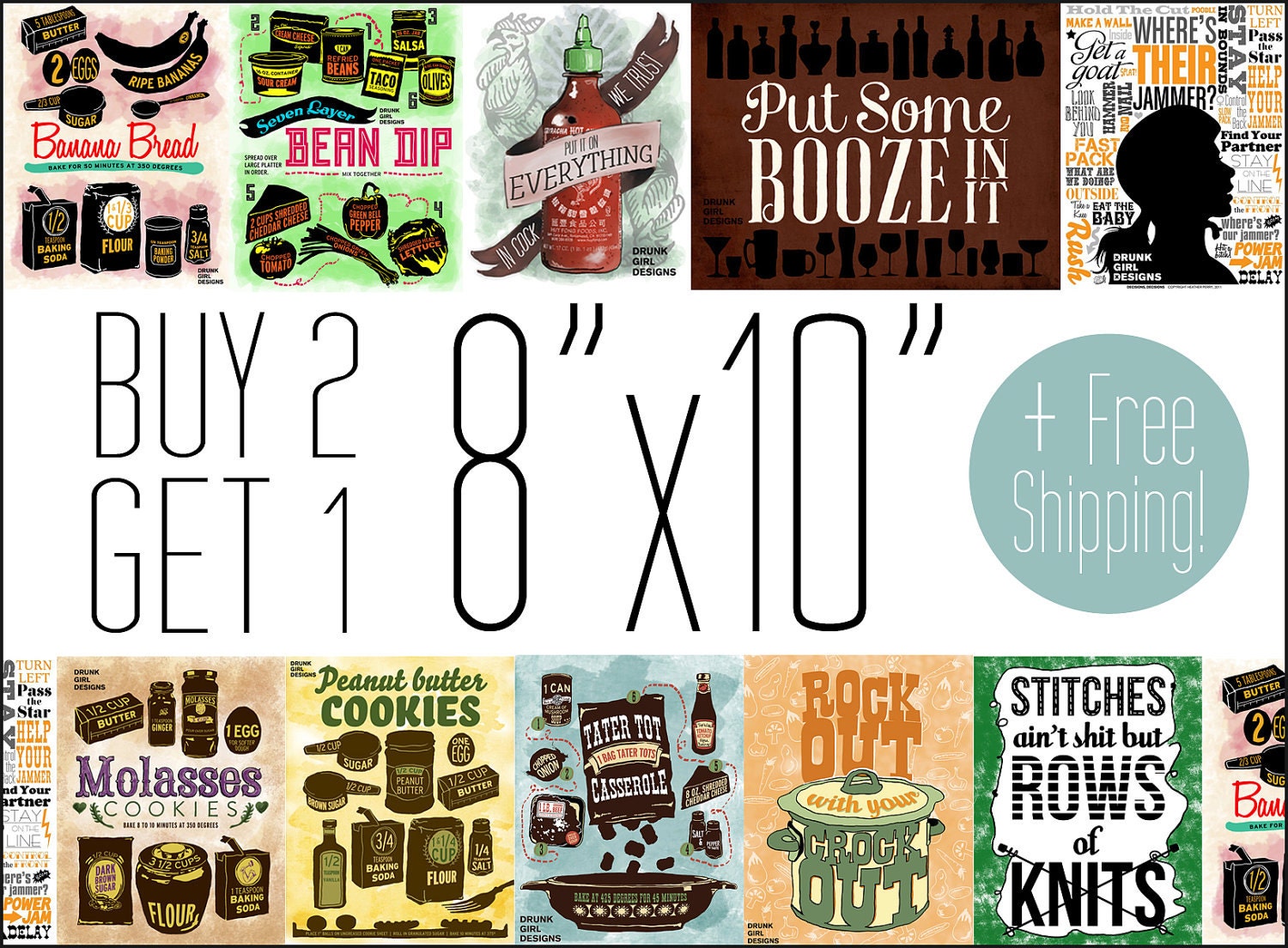 FREE US SHIPPING - Buy 2 Get 1 Free 8x10 Prints