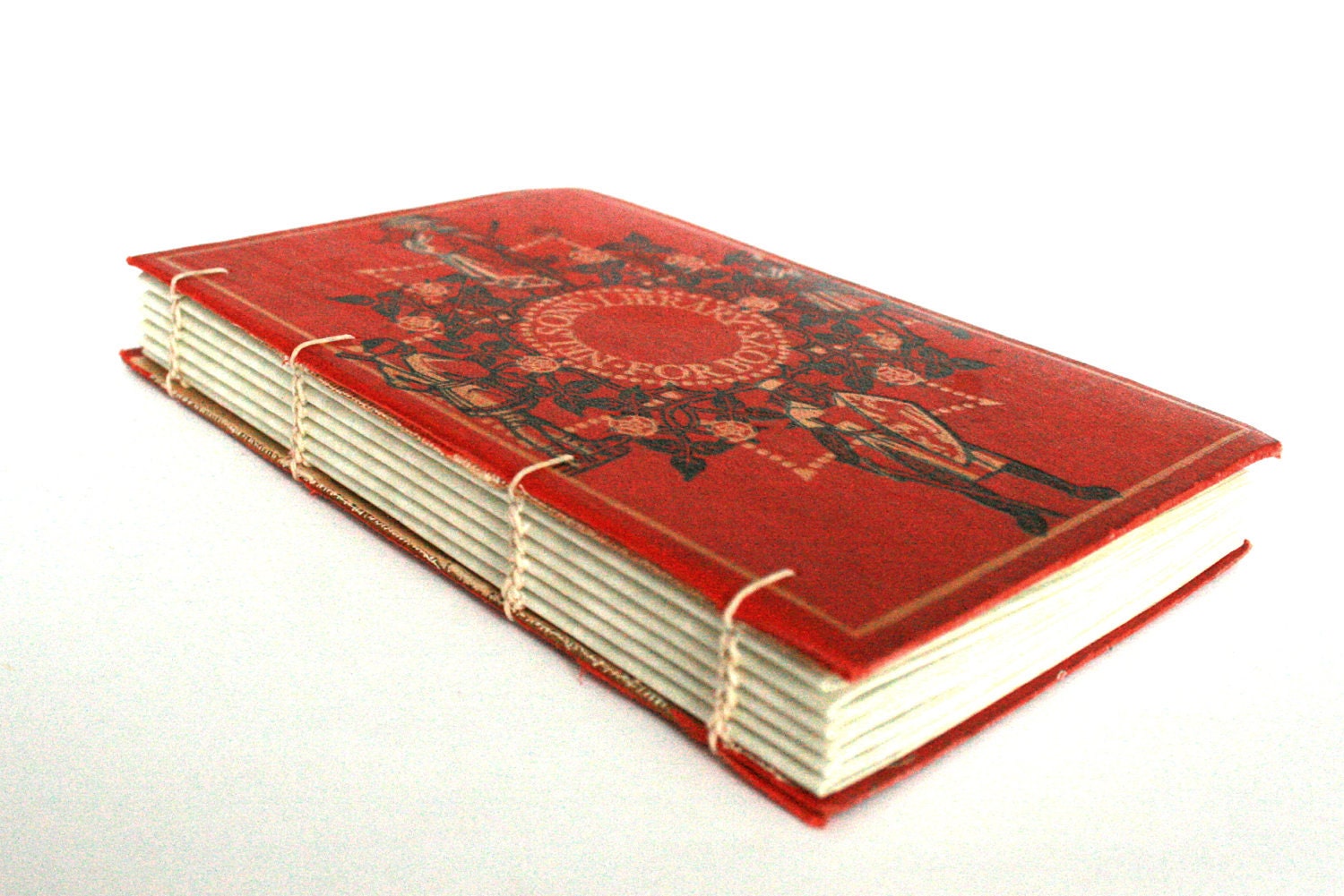 Vintage Cover Journal - Coptic Journal - Nelson's Library for Boys 4 x 6.5 Journal by The Orange Windmill on Etsy