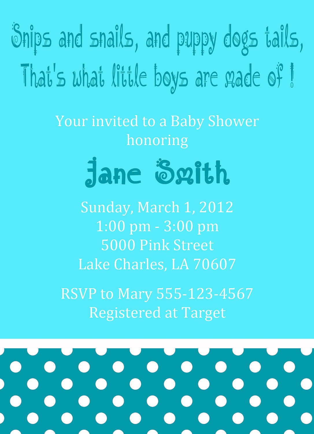 Snips and Snails Baby Shower Digital Invitation / Sugar and Spice Baby Shower Digital Invitation Il_170x135