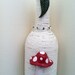 Toad Stool Mushroom cotton yarn wrapped vase