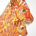 Giraffe art print, mom and Baby Giraffe Nursery or room decor wall hanging artwork 11x14