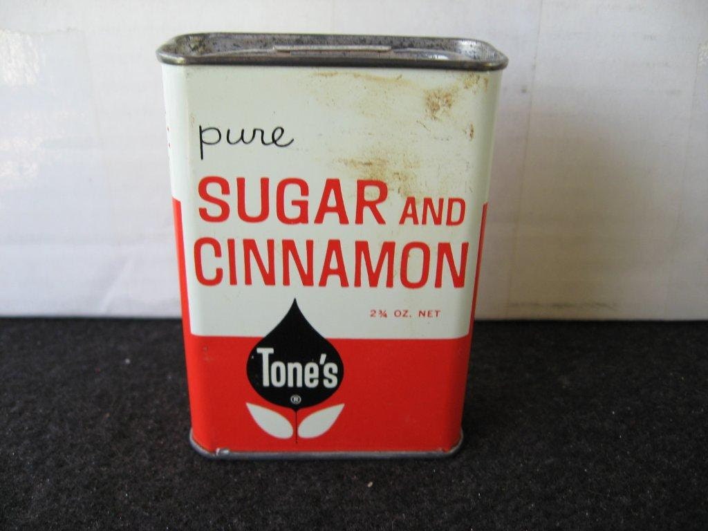 Vintage Tones Sugar and Cinnamon Spice Tin - BandSBargains