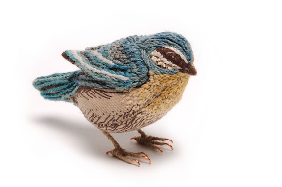 Blue Tit Small Fabric Bird