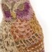 Owl Embroidered Fabric Bird