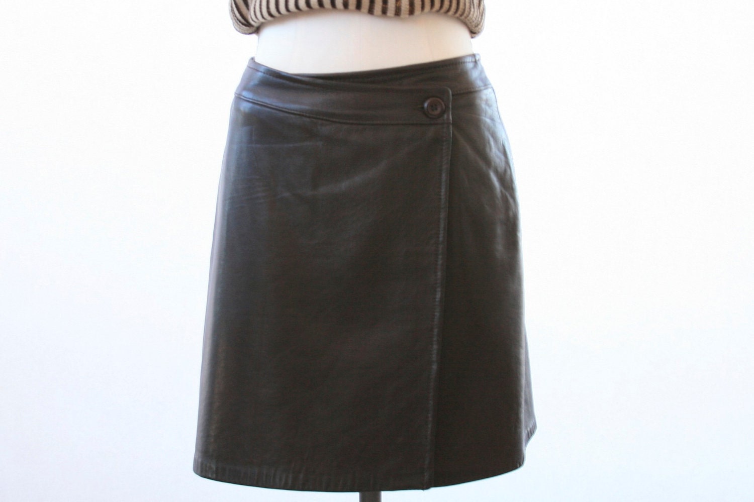 Brown Leather Mini Skirt by Ann Taylor - Size 2/4