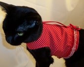 CoolCats Red with White Hearts Cat Harness