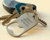 Personalized Keychain Bottle Opener Steel