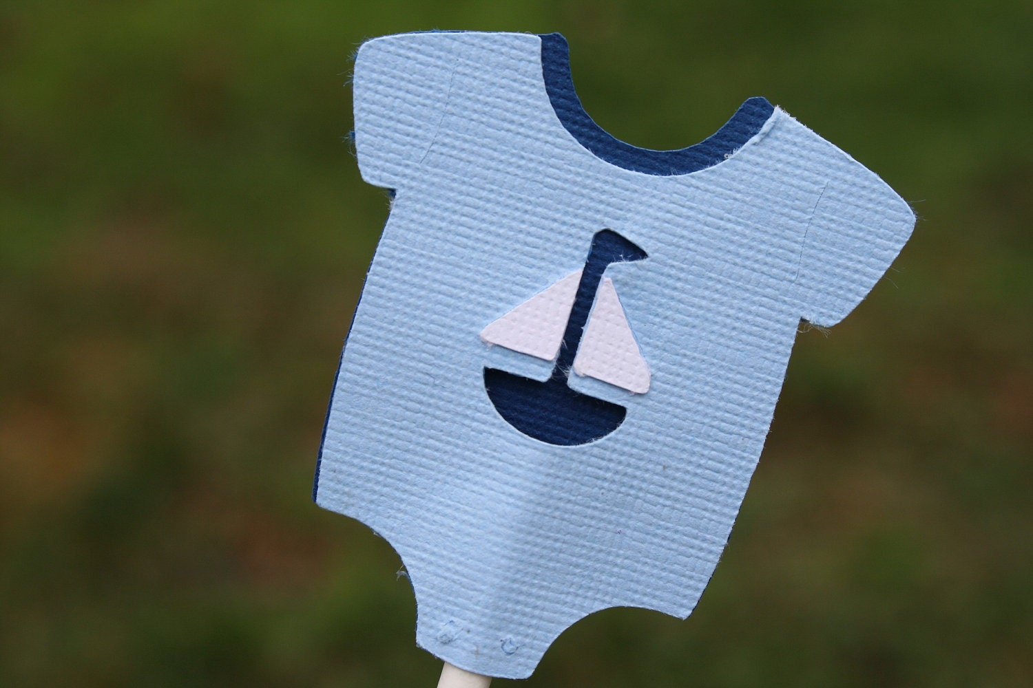 Onesie Cupcake Toppers, Baby Boy Shower, Nautical Theme, Sailboat Theme, Baby Boy Cupcake Topper, Baby Boy Cupcake Pick, Shower Cupcake Pick