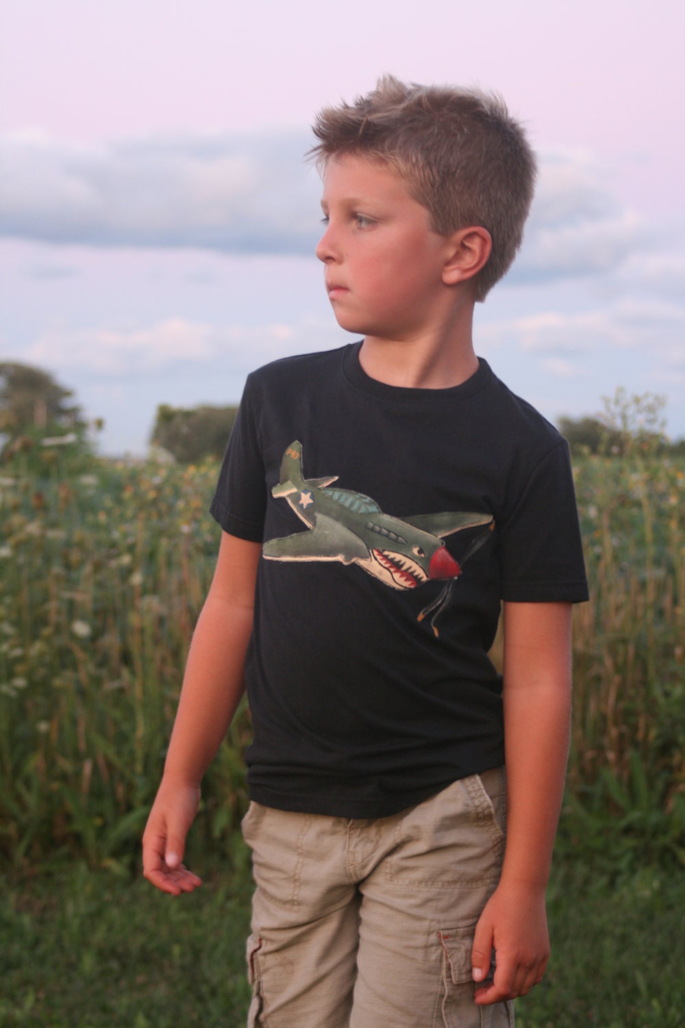 The Flying Tiger... Boys Airplane t-shirt