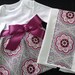 Baby Girl Gift Set - 2 Piece - Layette Gown with Burp Cloth