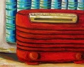 Bedside Radio Original Oil 11"x 14"  Modern Still Life  John Williams art JMW Expressionism - JMWPortfolio