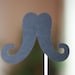 Set of 8 Mustaches on a Stick - Photo Booth Mask Prop Set for Birthday Parties, Baby Showers or Wedding Parties - Free Ship Over 60.00