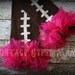 Customizable Football Leg Warmers Fuchsia Hot Pink Tutu Tights Leggings Ruffled Chiffon Birthday Party Football